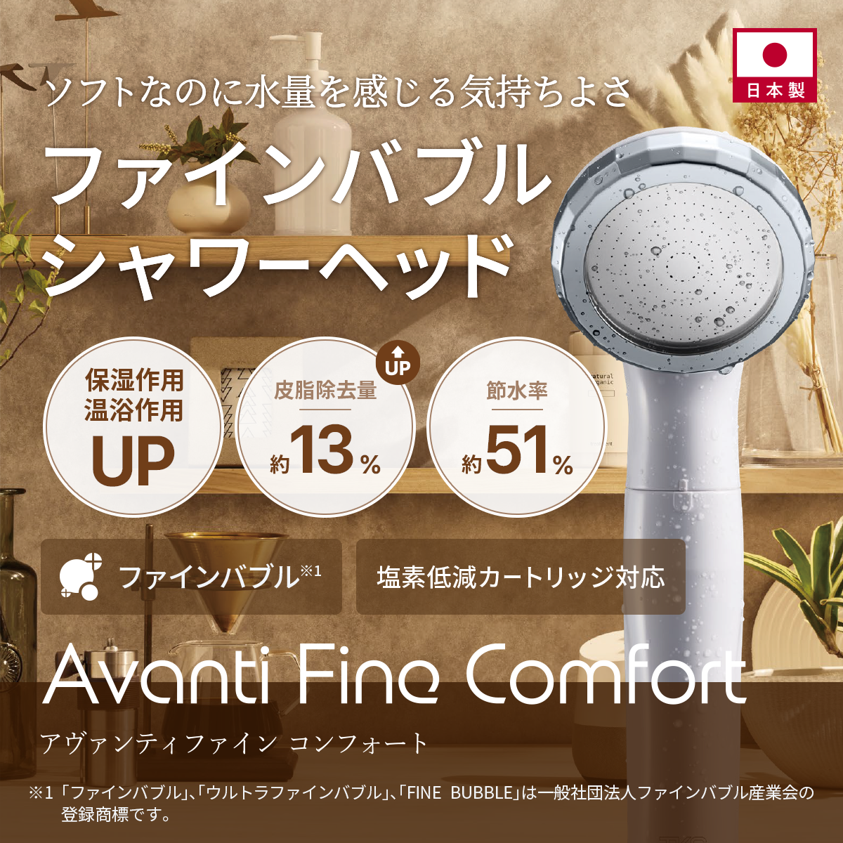 アヴァンティ ファイン コンフォート TK-A101｜洗浄×保湿×保温作用