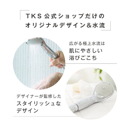ボリーナシリーズのTKS公式限定デザイン シャワーヘッド｜スタイリッシュなデザインと広がる水流が特長
